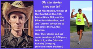 Talk and Q&A with Alex Nichols and Joe Turcotte @ The Colorado Running Company 